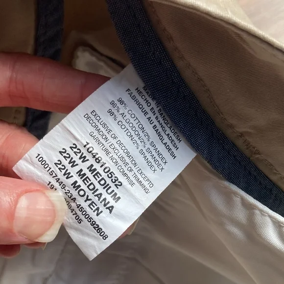 Lee Bermuda safari tan short mid rise soft premium stretch fabric 22W - Picture 15 of 15